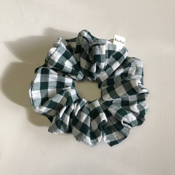 Billy Bamboo - Wholesale Scrunchie - Women's - GINGHAM SCRUNCHIES - neutral