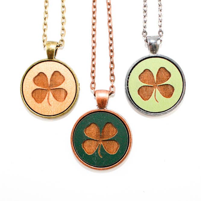 Pingente Camafeu pequeno - Shamrock por atacado de Once Again Sam