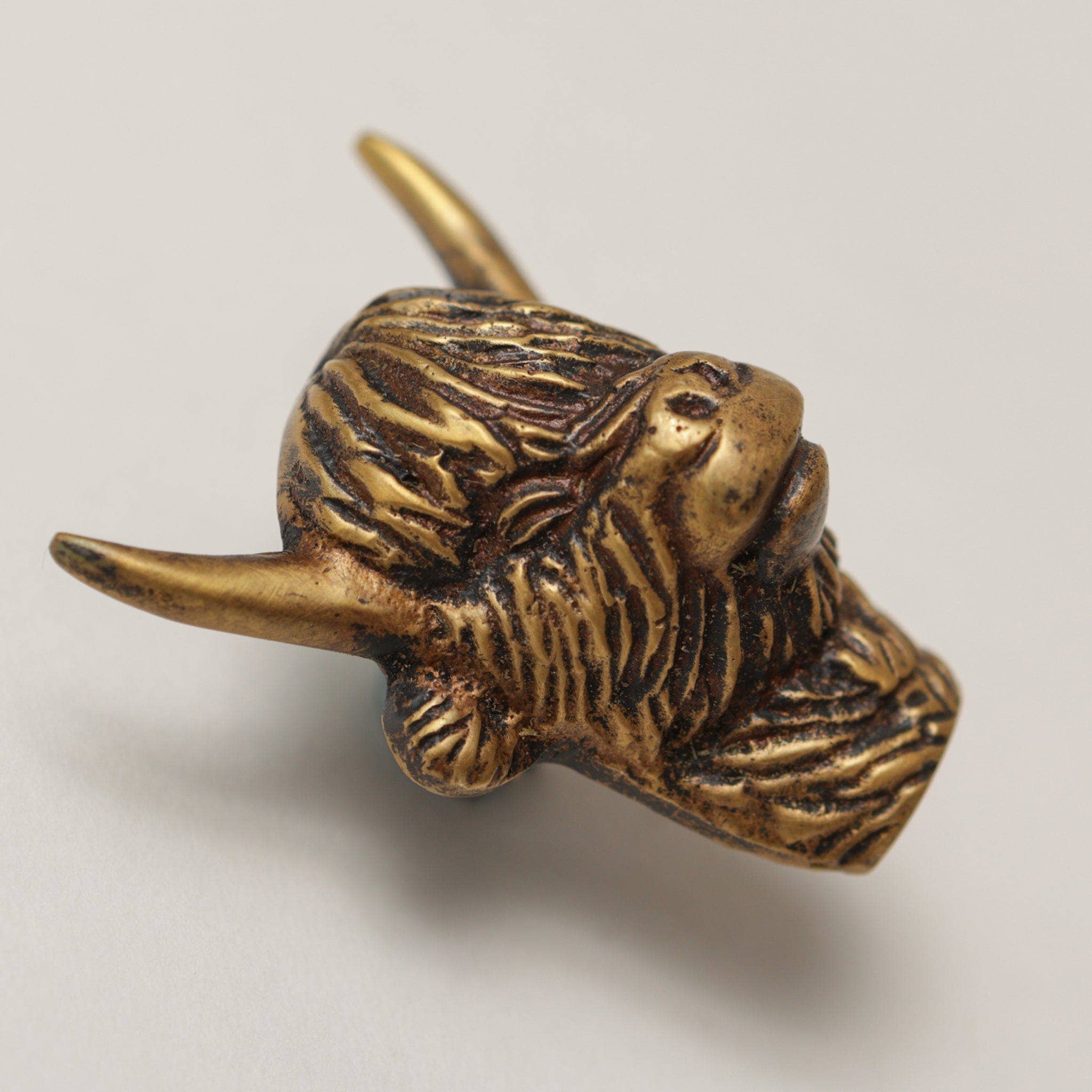 Brass bee – wholesale Knob/pull – Highland Cow Drawer Cabinet Knob - Heritage Finish0