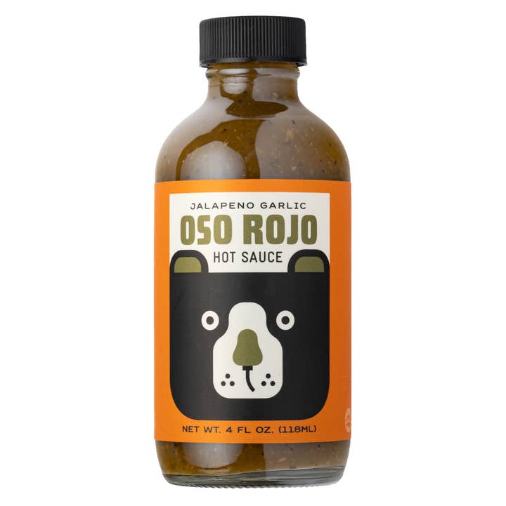 Oso Rojo Hot Sauce - Wholesale Hot Sauce - Jalapeno Garlic - Oso Rojo Hot Sauce 4oz0