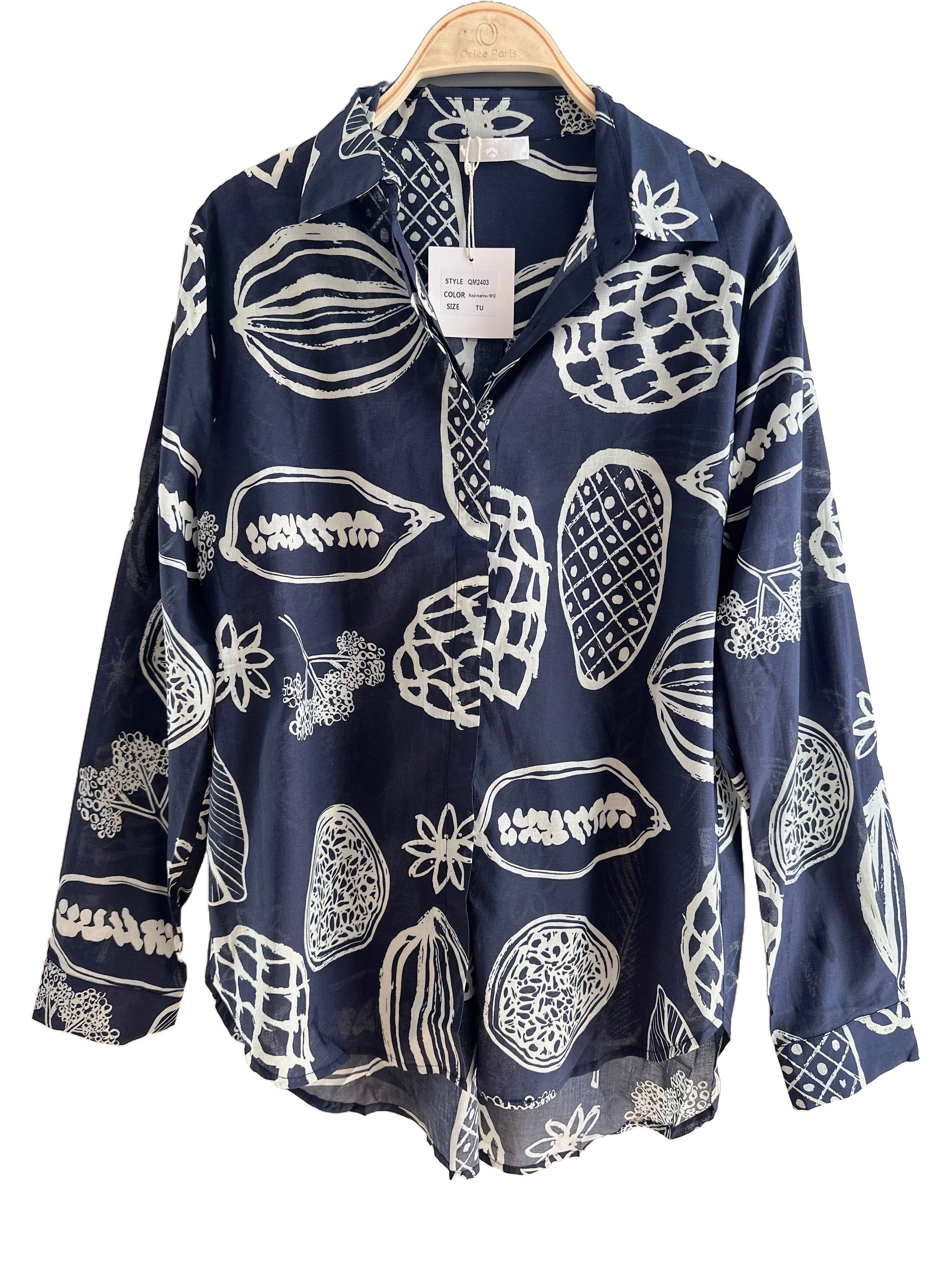 Orice - Wholesale Button Down Shirt - Women's - Bohemian long sleeve shirt - Orice3