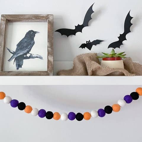 Jagten - Halloween filt pom pom guirlande for engroshandel hos AKUKU