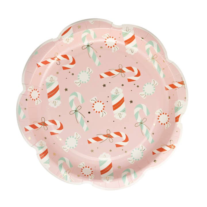 CDY1141 - Candy Cane Lane Scatter Pattern 9" tallrik för wholesale av My Mind’s Eye