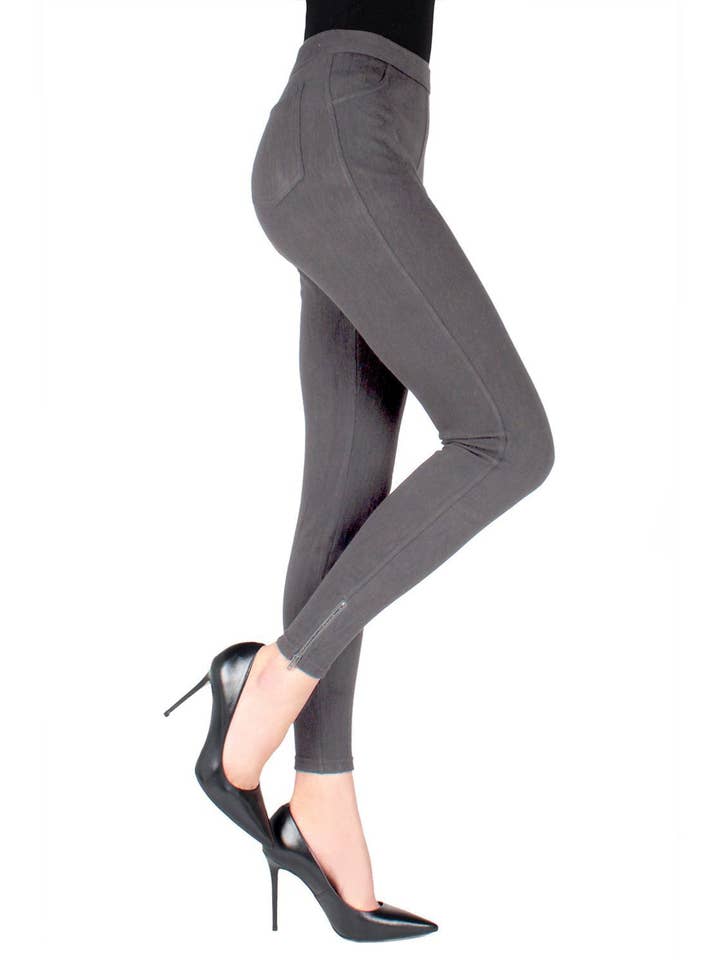 MeMoi Zipper Ankle Jean Leggings for wholesale by Infinity Classics International Inc.
