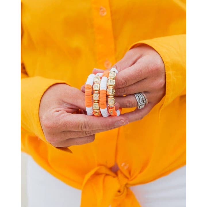 Tennessee (TENN) Pave Polymer Clay Bracelet for wholesale by Taylor Reese