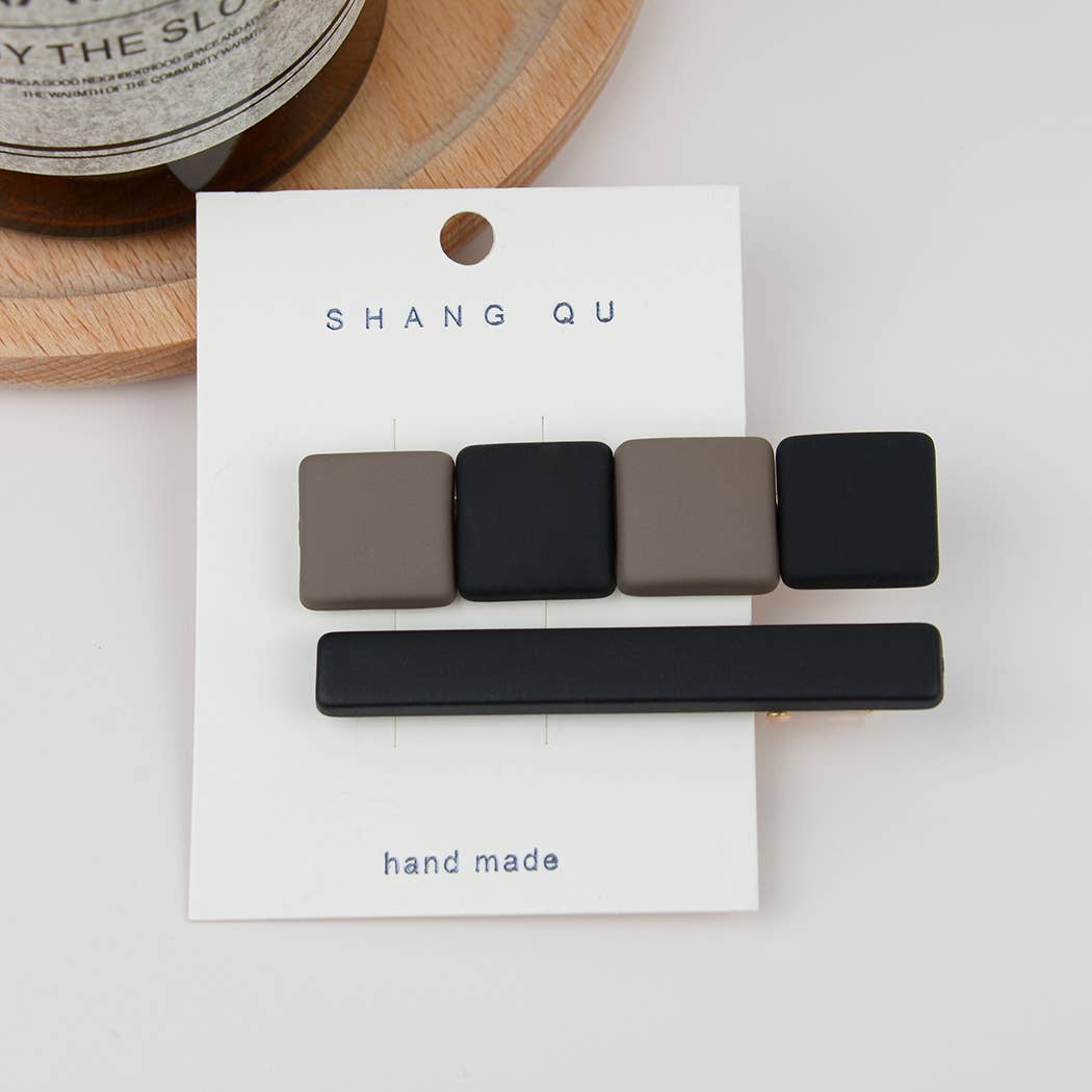 TheDivaSoap – wholesale Barrette – Women’s – 2Pack Color Block Geometric Alligator Clip Barrette4