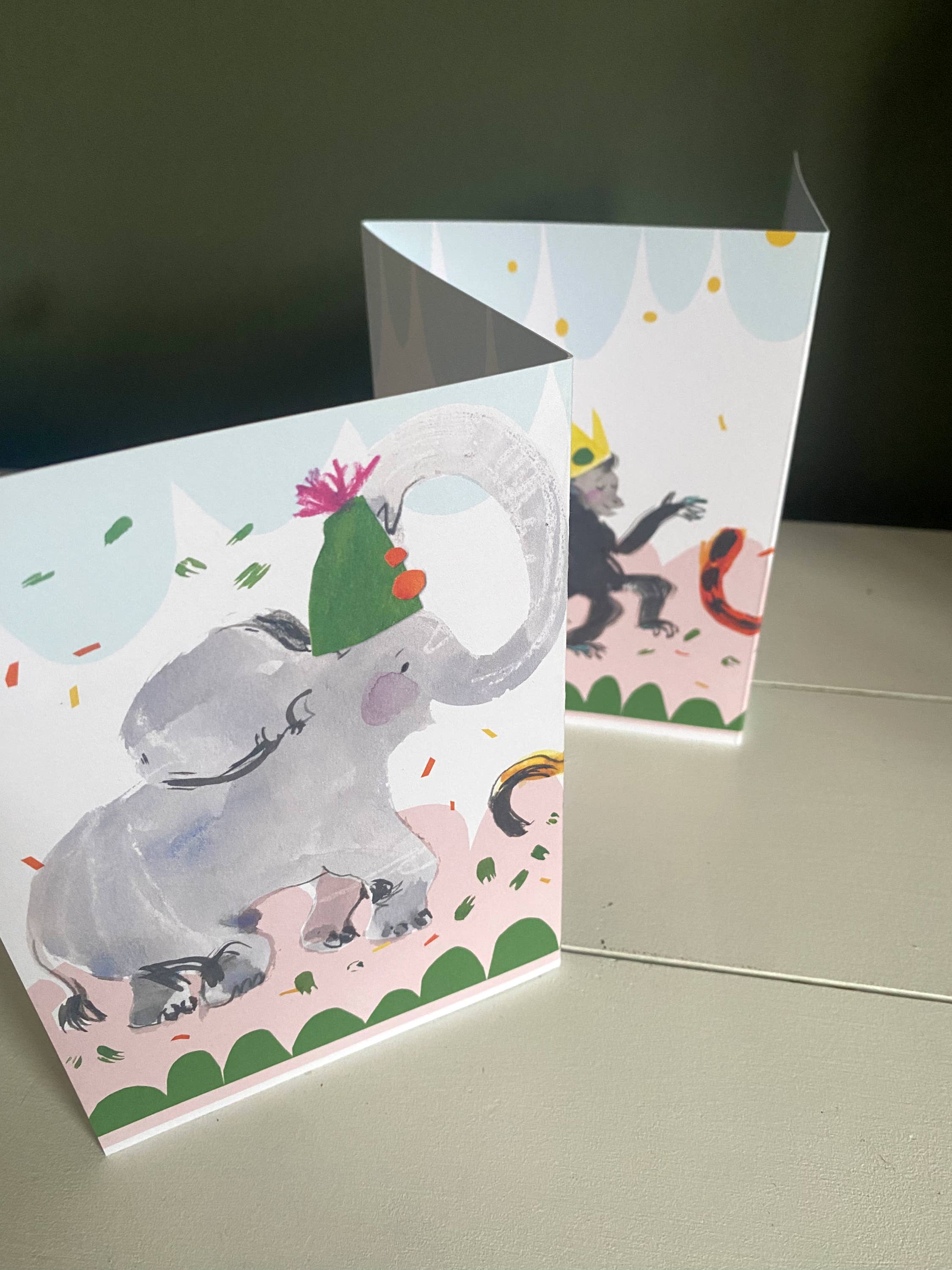 Esther Kent Design – wholesale Birthday card – Party Animals Concertina Card3