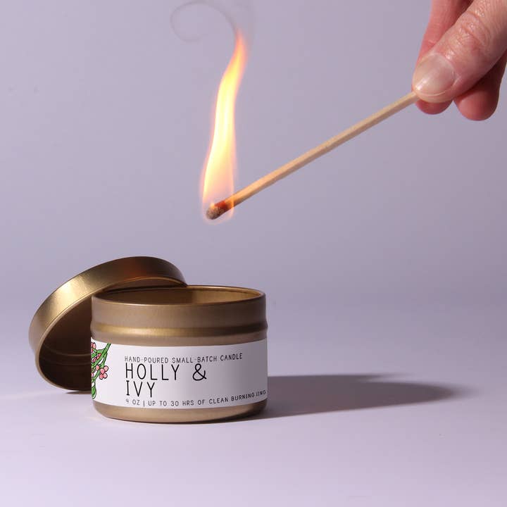 Just Bee - Wholesale Jar/Filled Candle - Holly & Ivy - Just Bee Candles