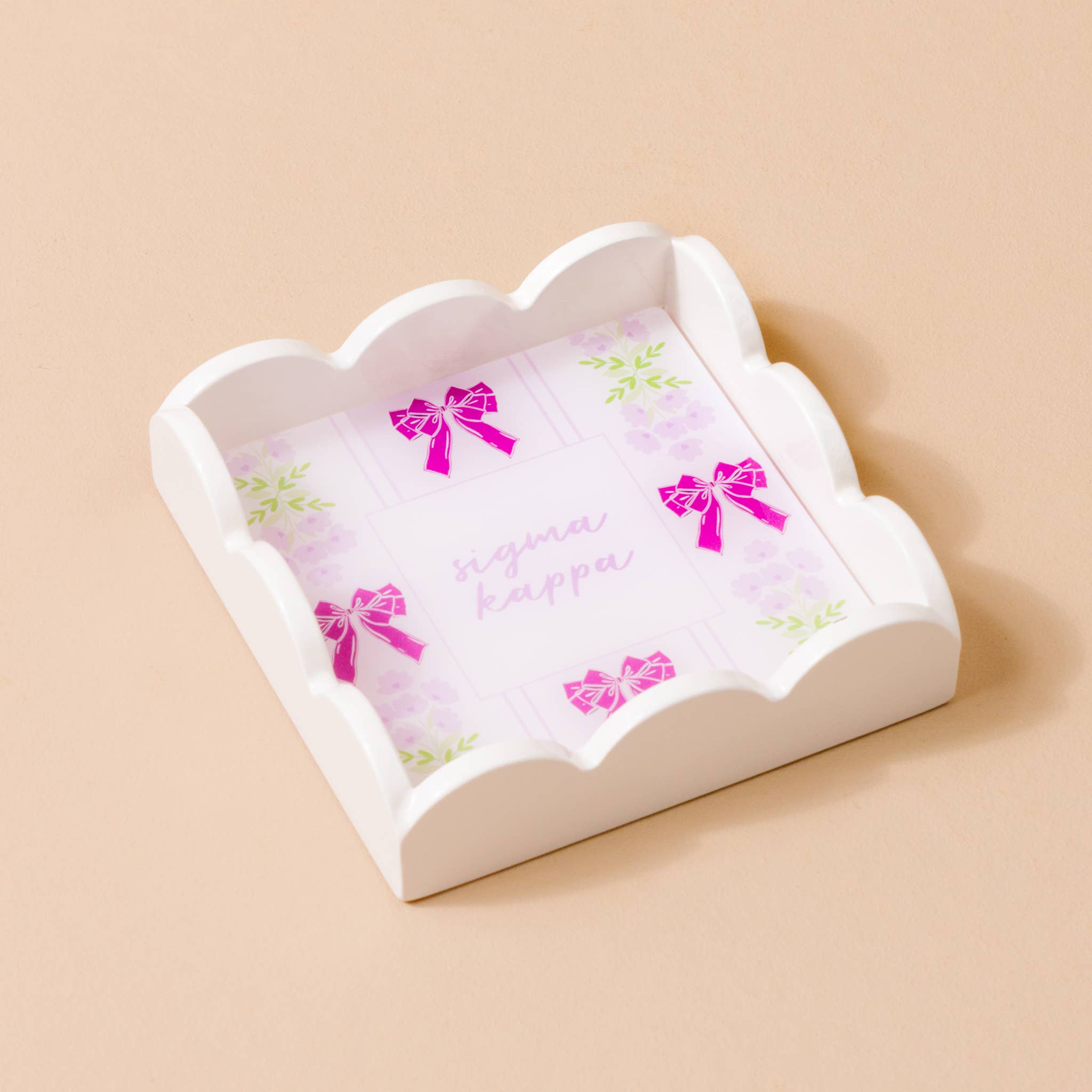 The Darling Effect - Wholesale Keychain - Women's - Sorority Scallop Trinket Tray - 19 Chapters Available20