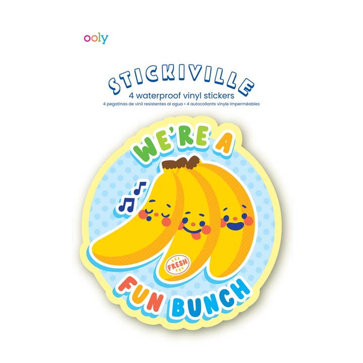 Stickiville: Vinyl Stickers - Fruit Friends (Set of 4) for wholesale by OOLY