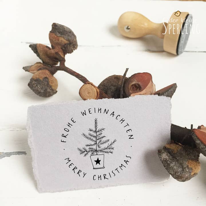 Der kleine Sperling - Wholesale Christmas Decoration - Stamp Merry Christmas | Christmas stamp | Merry Christmas2