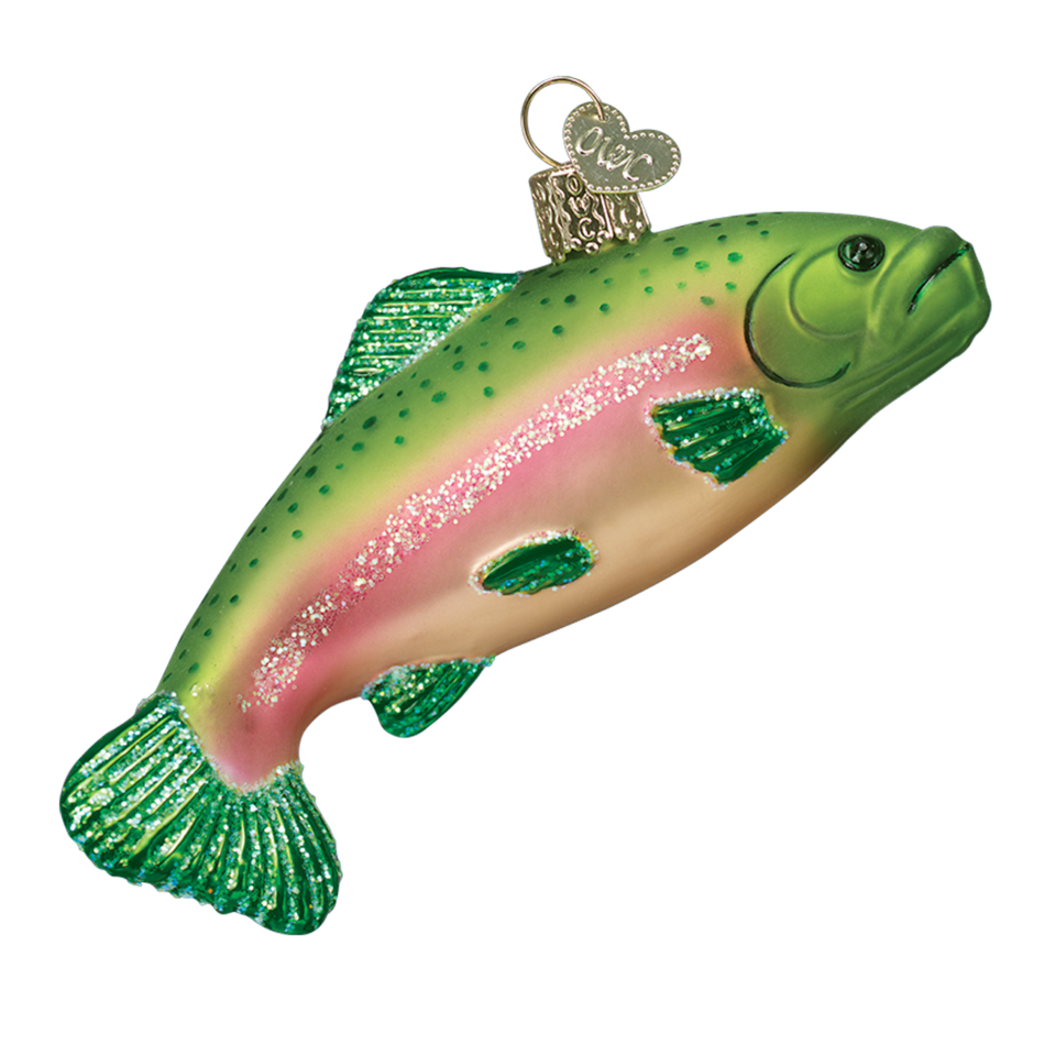 Trendy tree - Wholesale Ribbon - Gift Wrapping - Rainbow Trout 12096 Old World Christmas Ornament0