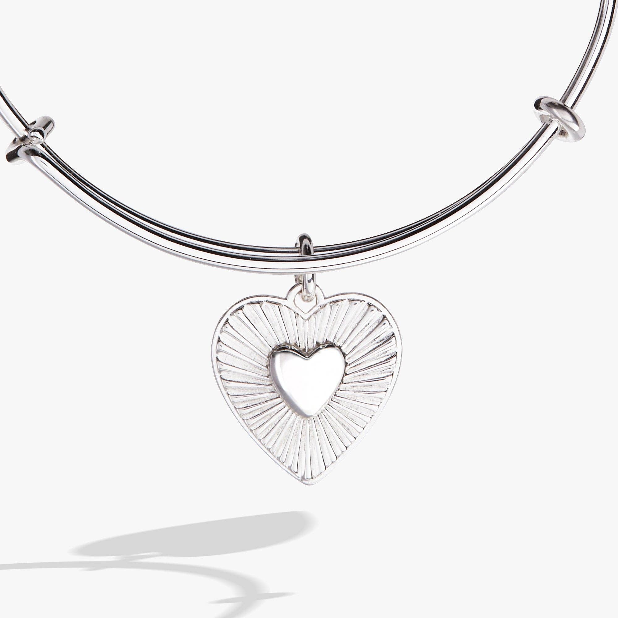 Alex and Ani - Wholesale Bangle Bracelet - Heartburst Charm Bangle5