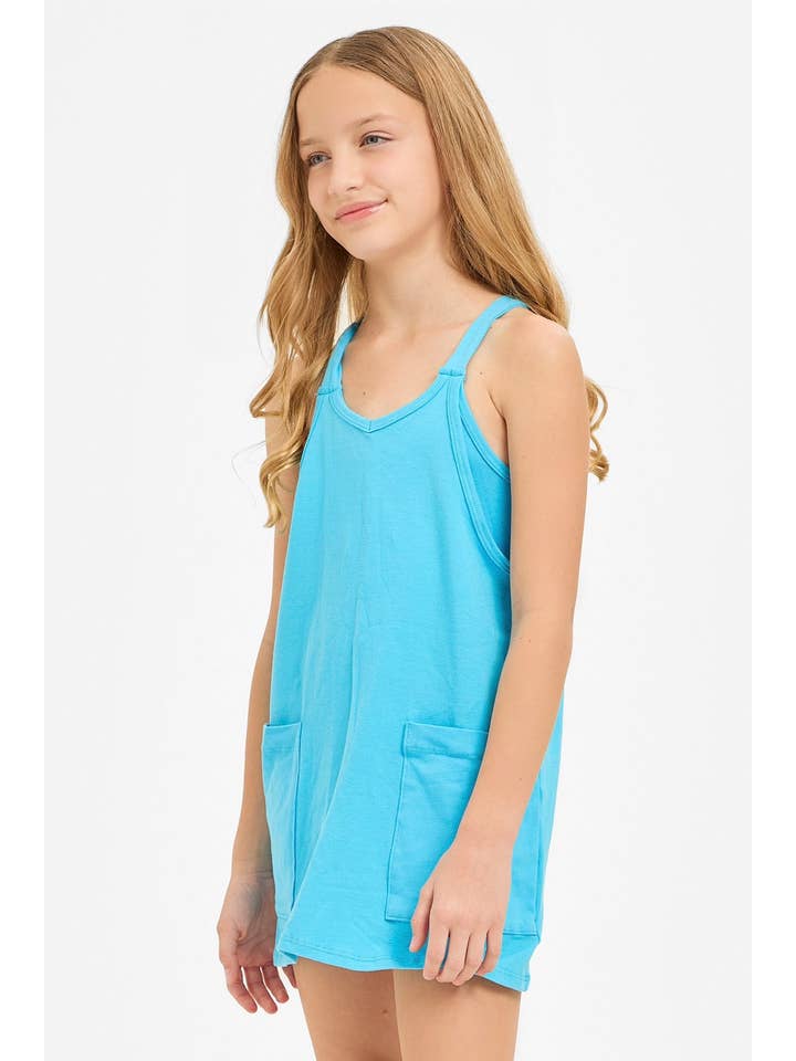 Good Girl - Wholesale Dress - Kids - Relaxed Tank Dress with Built-In Romper Lining