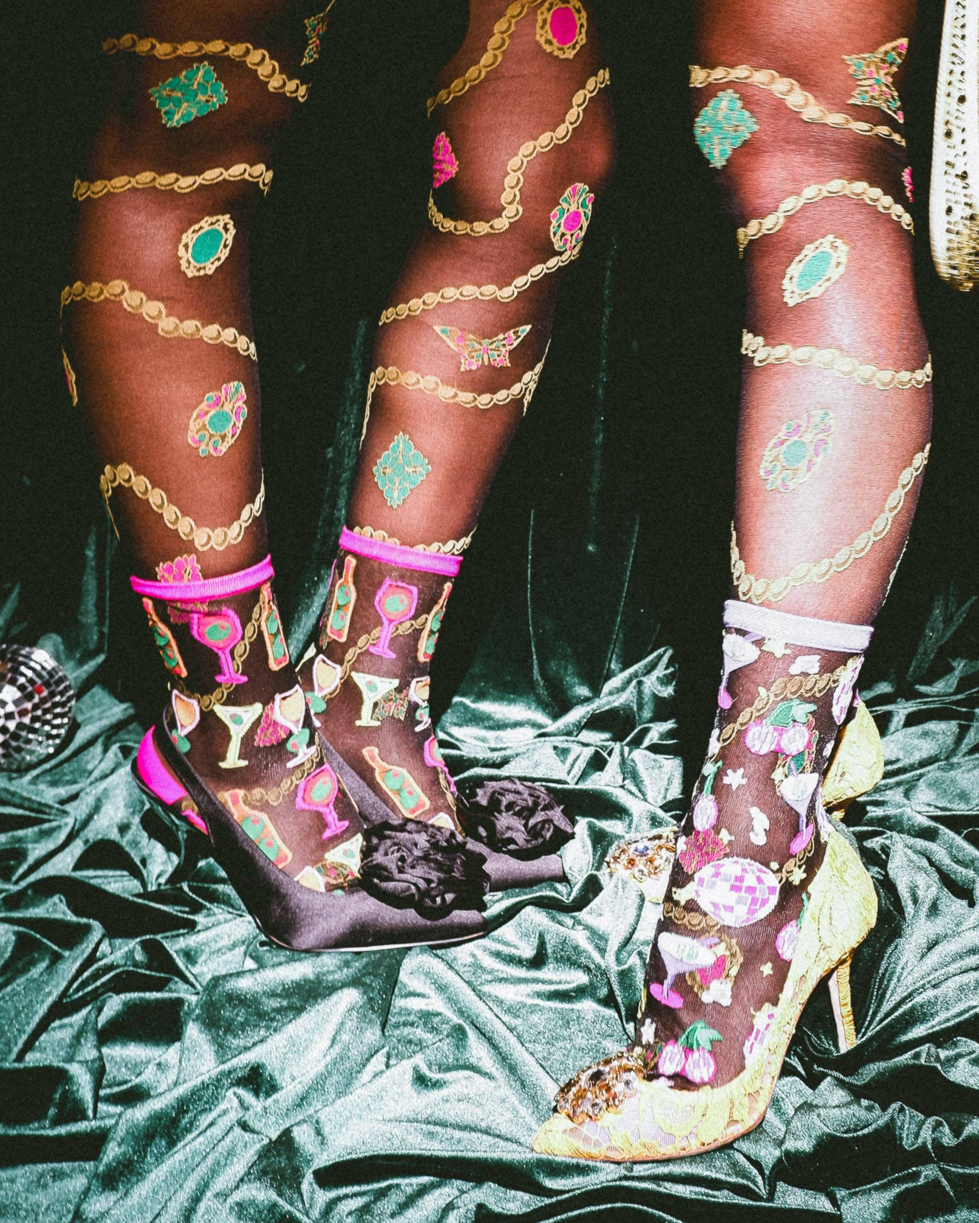 Sock Candy – wholesale Socks – Women's – Cocktail Hour Black Sheer Crew Sock7