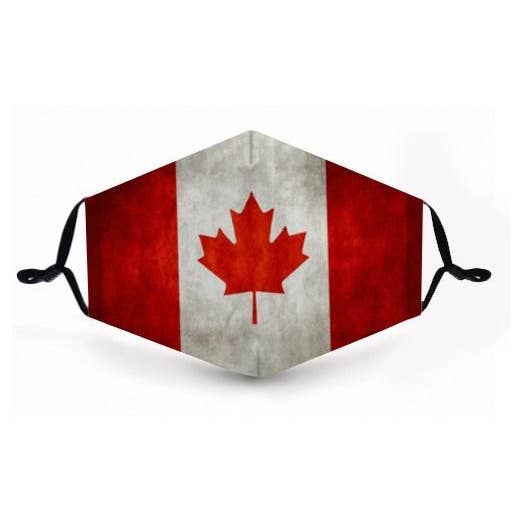 Masque facial effet vieilli drapeau du Canada pour la vente par Viso Designs