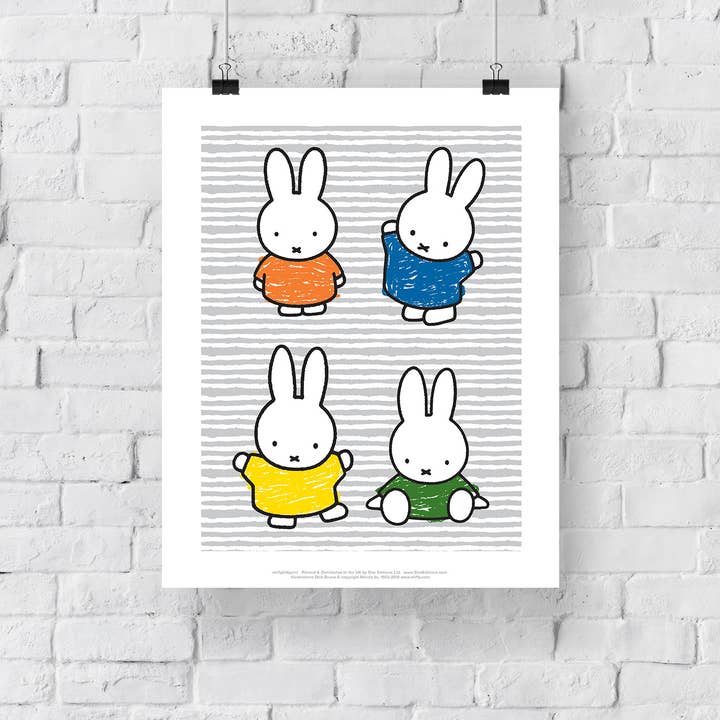Star Editions – wholesale Art print – Miffy - 4 Images Of Miffy - 11X14” Premium Art Print2
