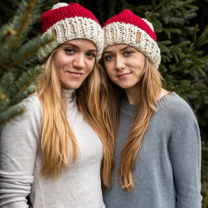 Knits and Pups - Vente Bonnet – femme - Bonnet, tuque de père Noël3