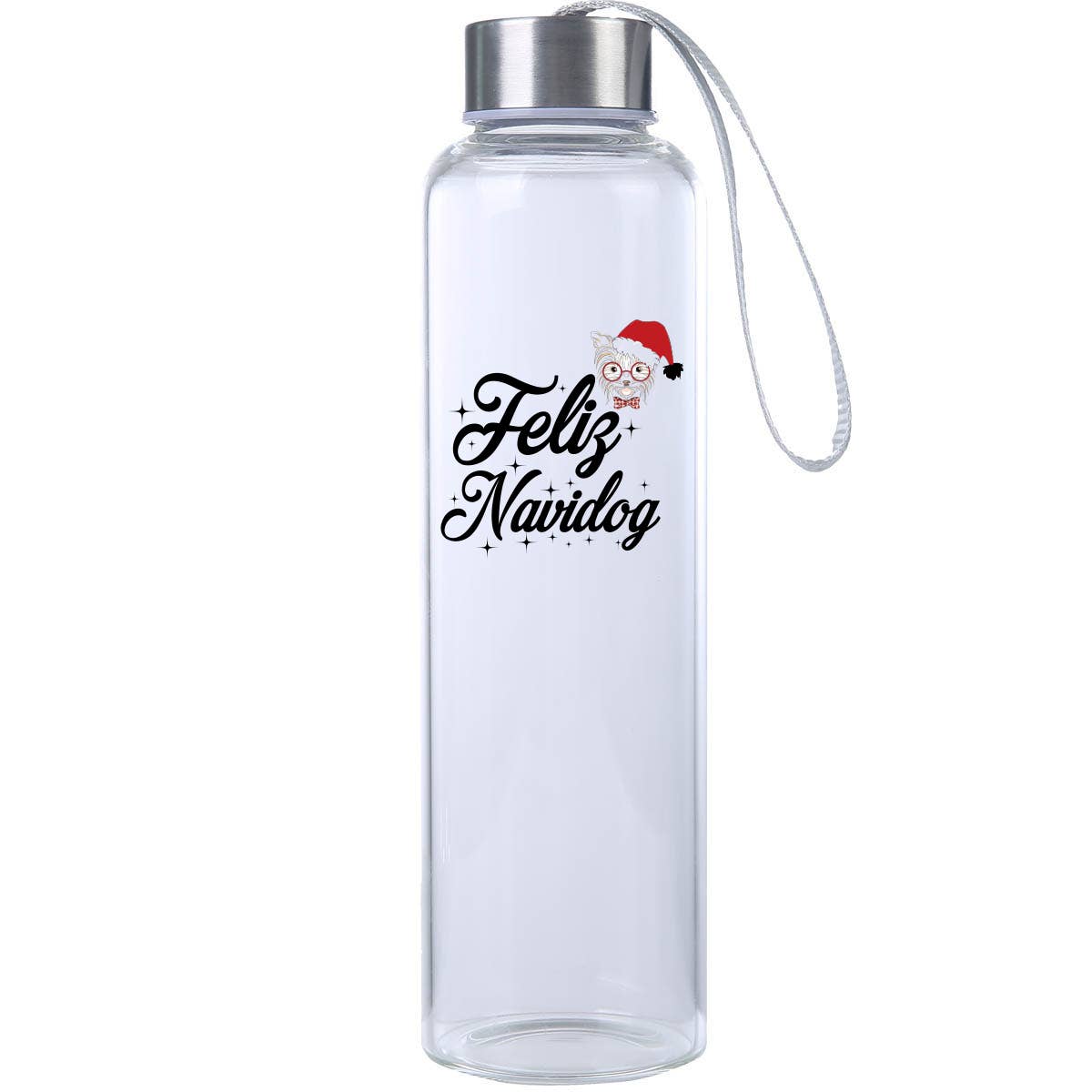 Made2Order - Wholesale Water Bottle - Christmas Holiday Glass Water Bottle10