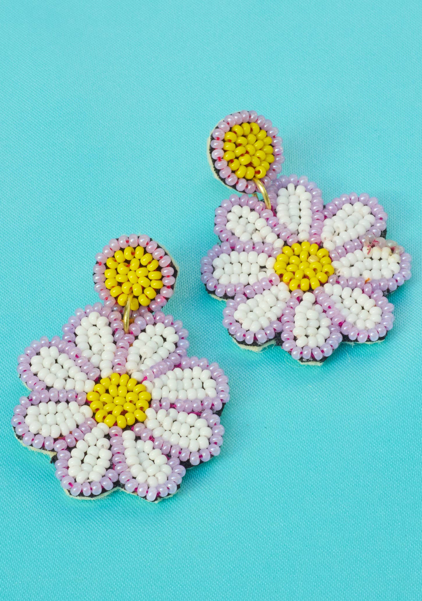 Namaste – wholesale Dangle earrings – Flower Seed Bead Dangle Earrings0