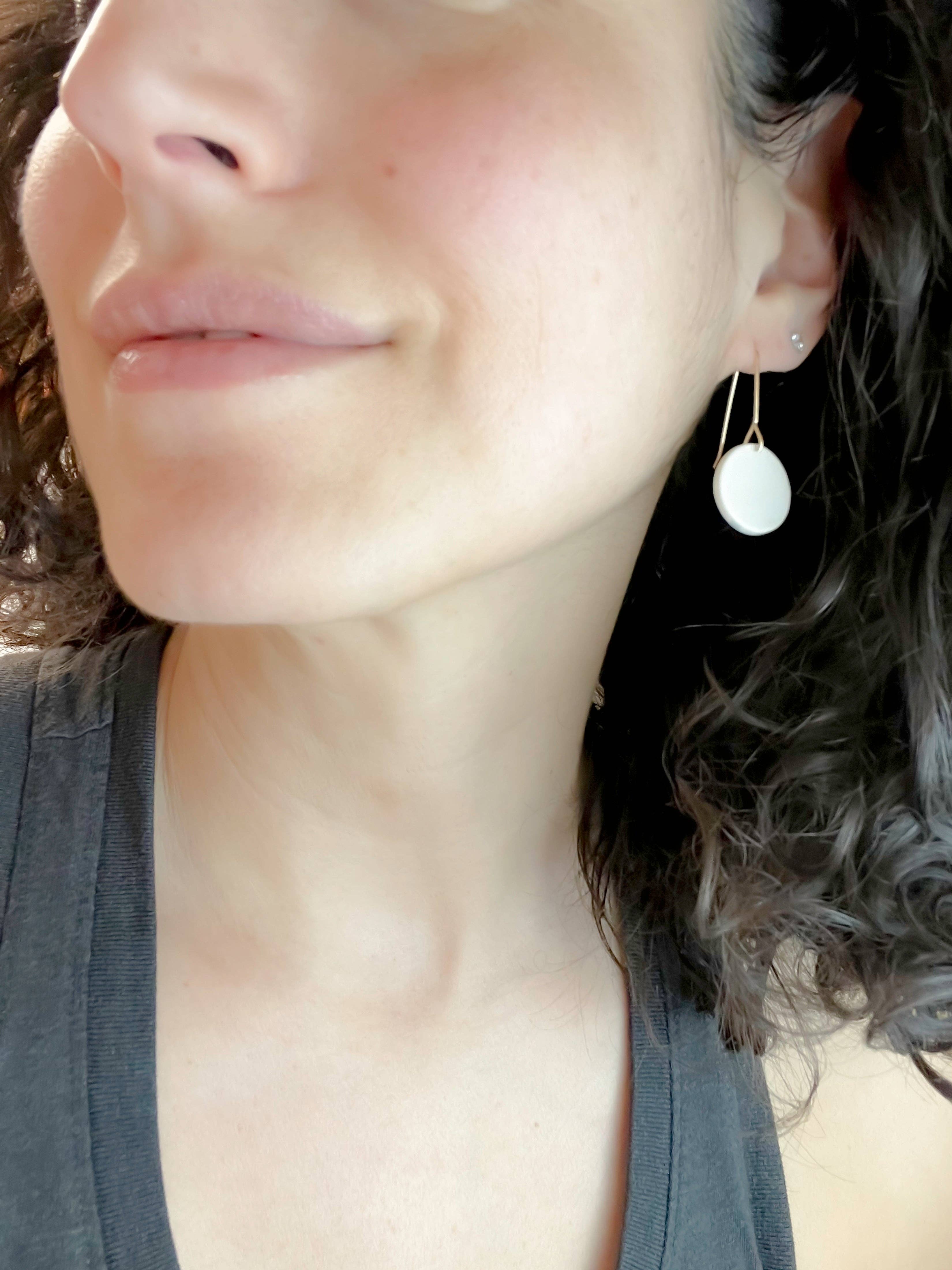 matte porcelain - Wholesale Dangle Earrings - the SIMPLICITY drop | porcelain + stoneware6