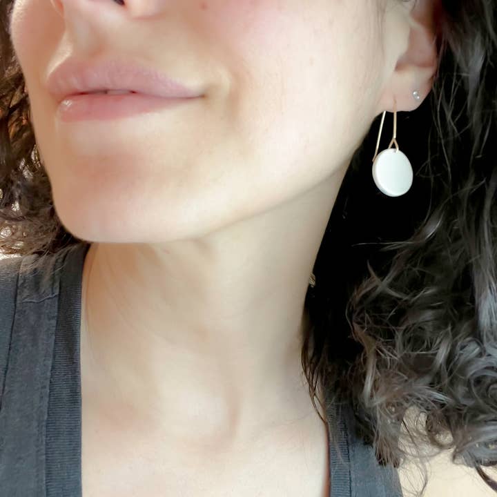 matte porcelain - Wholesale Dangle Earrings - the SIMPLICITY drop | porcelain + stoneware6