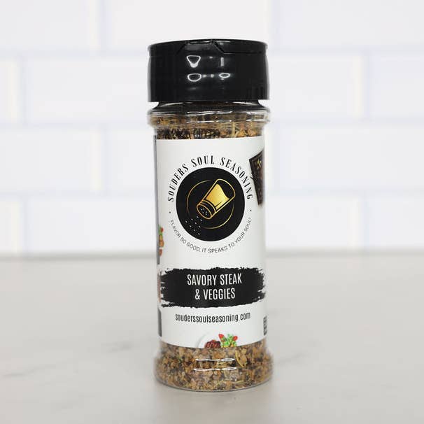 Assaisonnement salé pour bifteck et légumes pour la vente par Souders Soul Seasoning