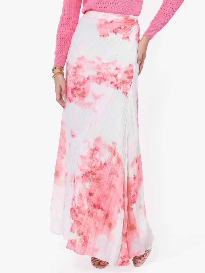 Caroline Nederdel (Elfenben/Rosa) for engroshandel hos Yakira Bella