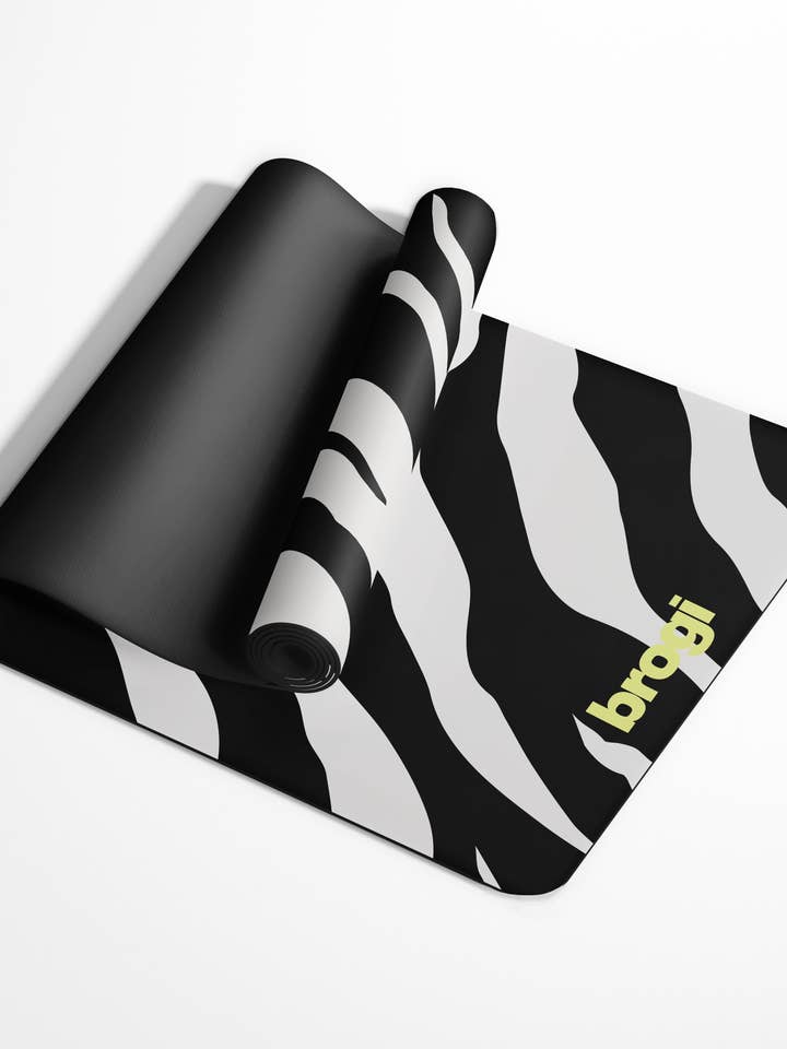 Black Animal Print Mat for wholesale by Brogi Yoga