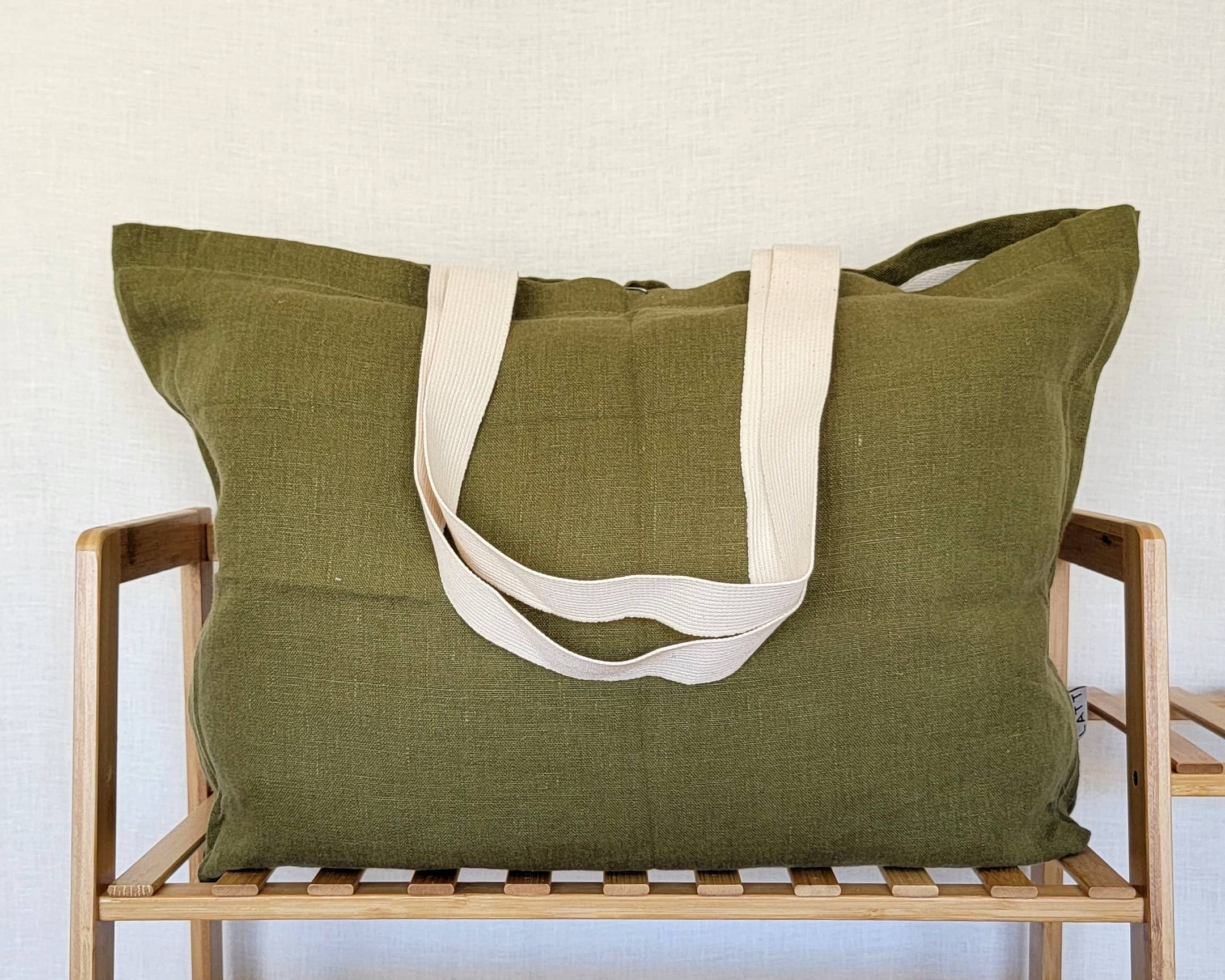 LATT - Wholesale Tote Bag - Unisex - Natural linen tote bag with pocket, large linen beach bag20