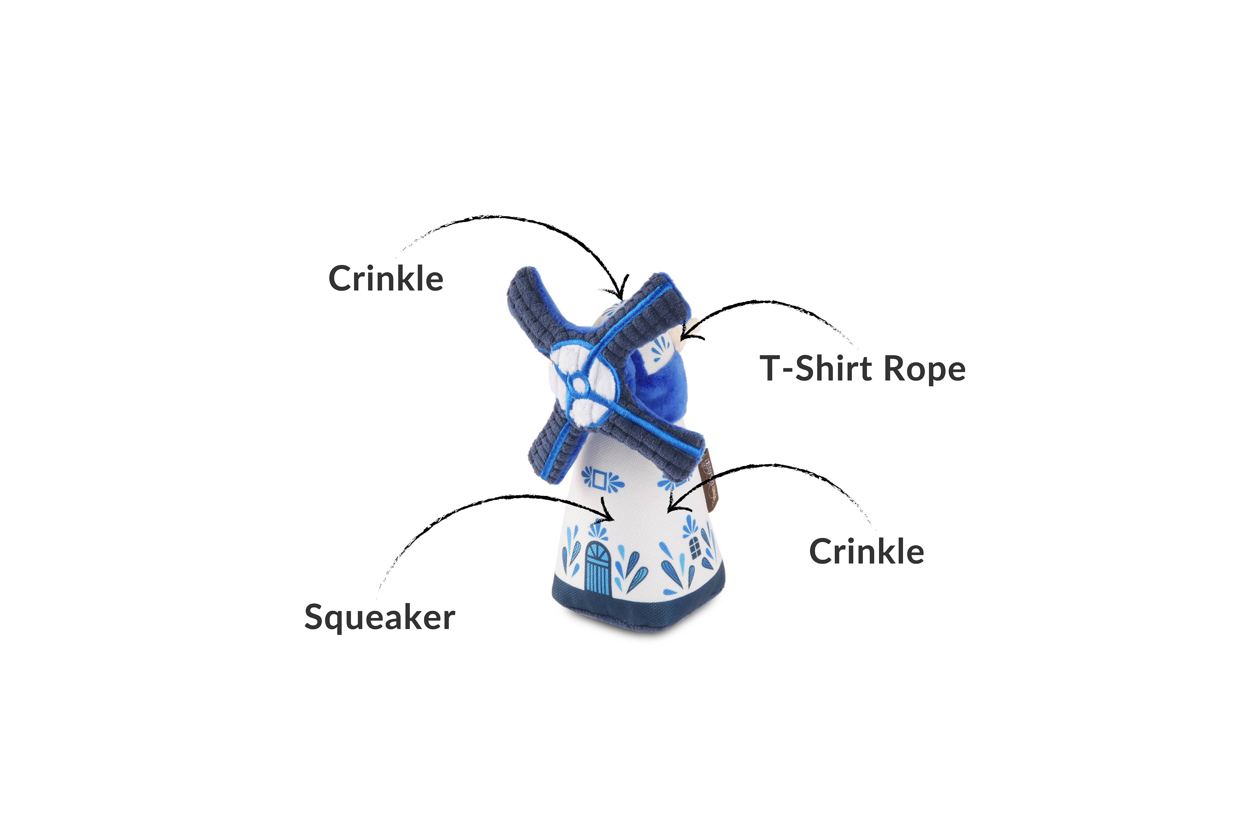 P.L.A.Y. Pet Lifestyle and You - Wholesale Pet Plush Toy - Dog - Totally Touristy - Dutch Windmill2