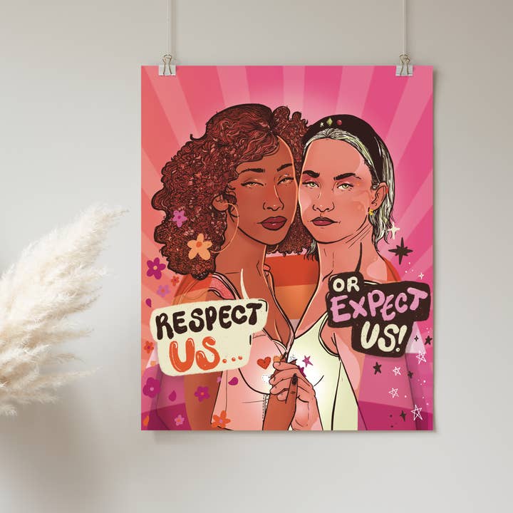 Respect Us or Expect Us - Print for wholesale by Liberal Jane Illustration