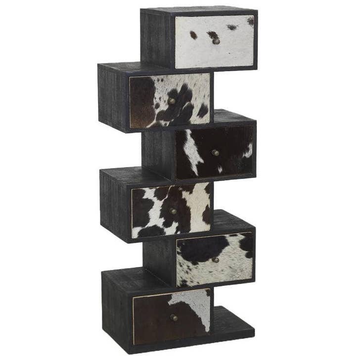 Mango tree and cowhide dresser for wholesale by Aubry Gaspard