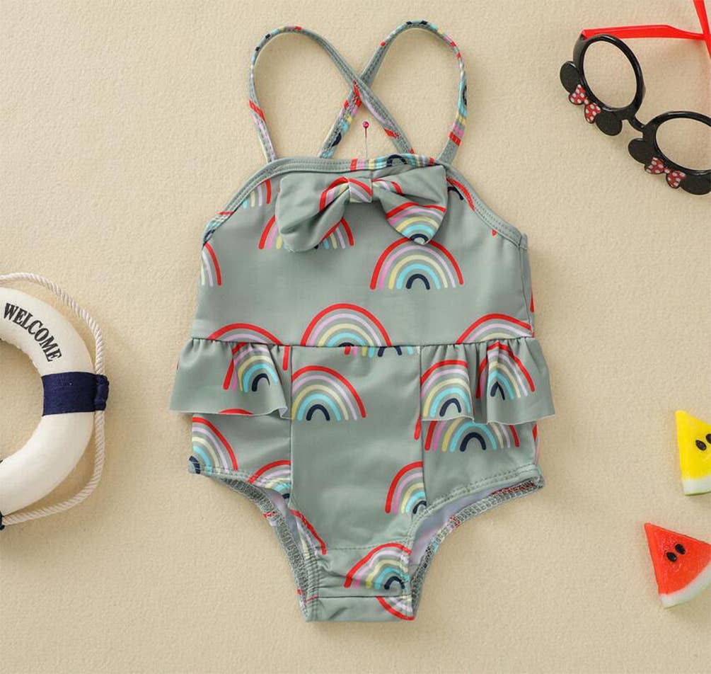Fennco Styles – wholesale One-piece swimsuit – Kids – Fun Patterned Ruffled One-Piece Baby Swimsuit14