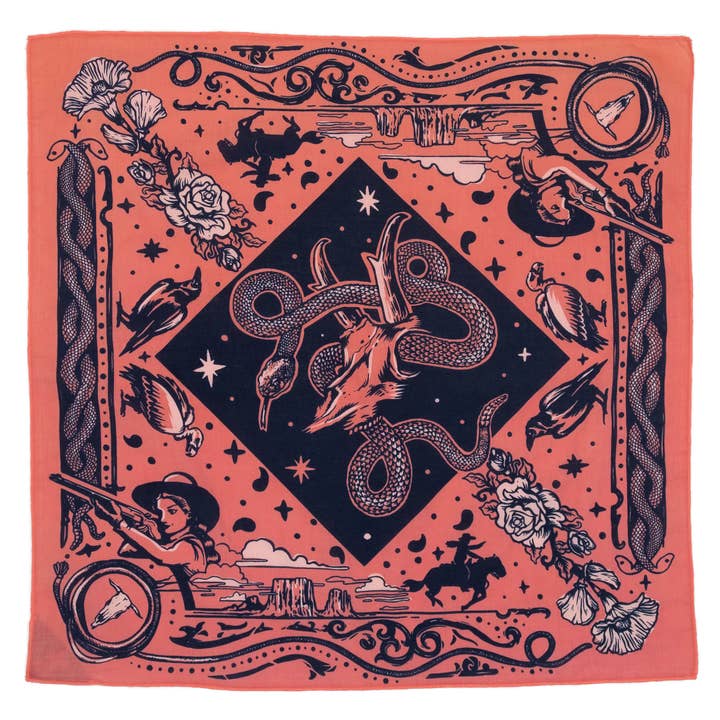 "Rattle & Hiss" for wholesale by BANDITS Bandanas