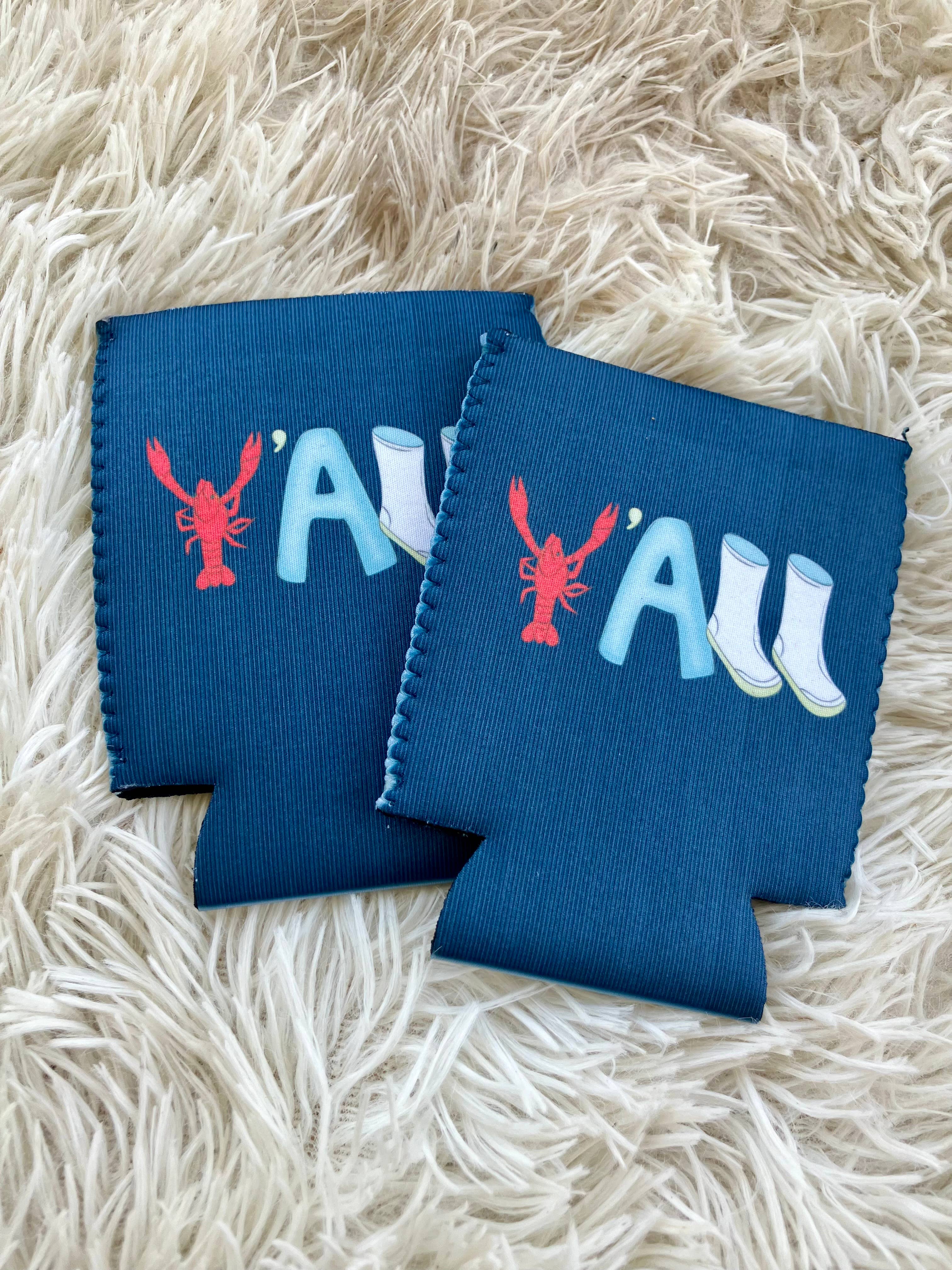 on the Bayou - Wholesale Drink Huggers & Koozies - Y’all crawfish season can koozies6