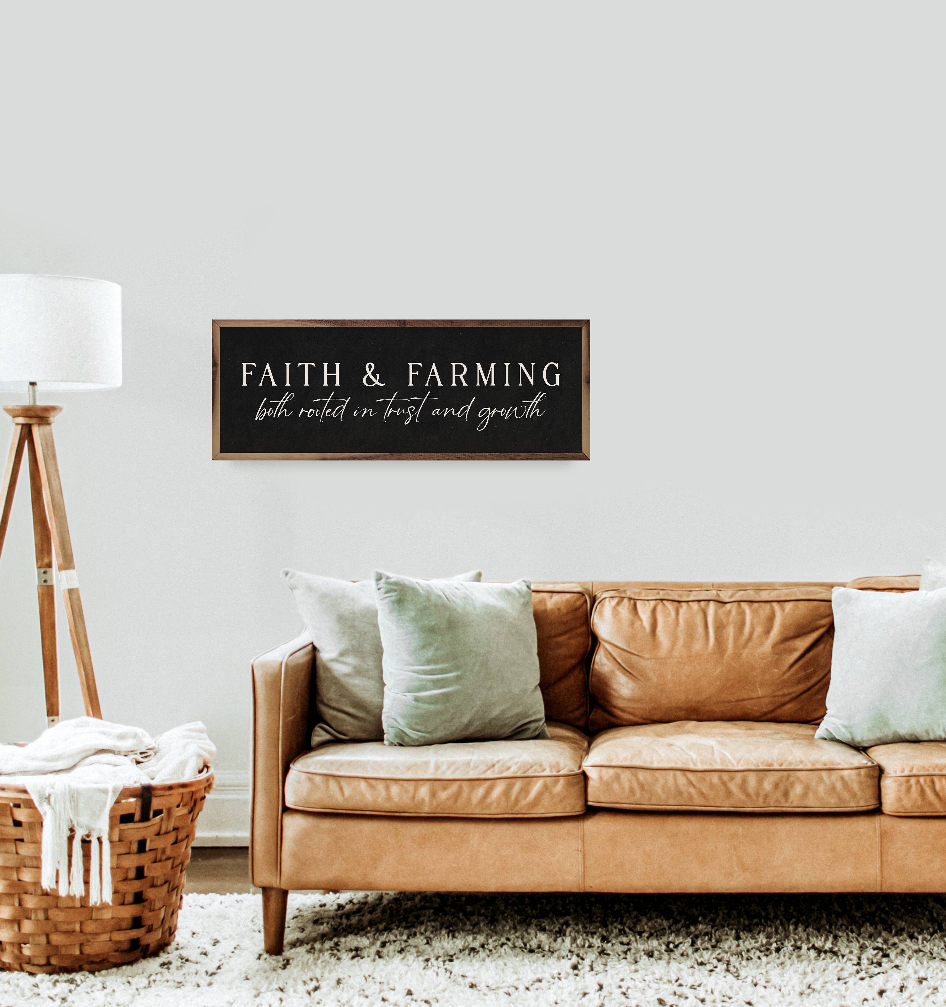 Kendrick Home - Wholesale Wood Wall Art - Faith And Farming Black2