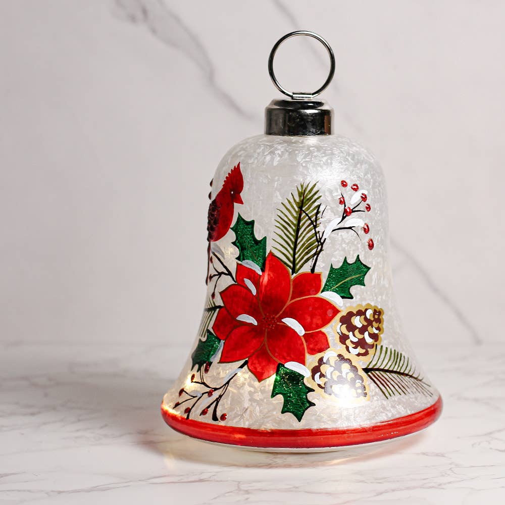 A Cheerful Giver - Wholesale Christmas Decoration - Cardinal Bell w/ LED String Lights — Christmas, Holiday Decorations3