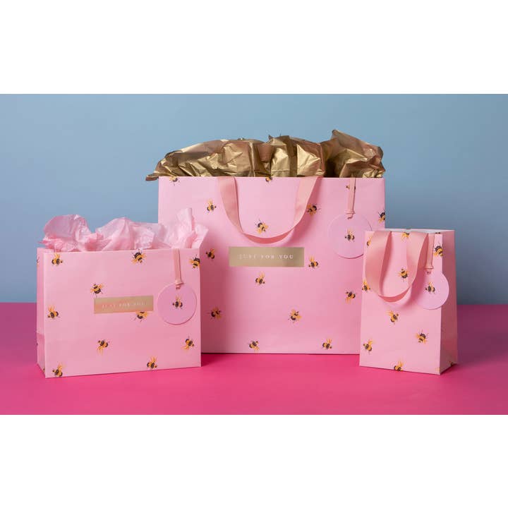 Glick - Wholesale Gift Bag - BAG MEDIUM SD LANDSCAPE BEE PINK2
