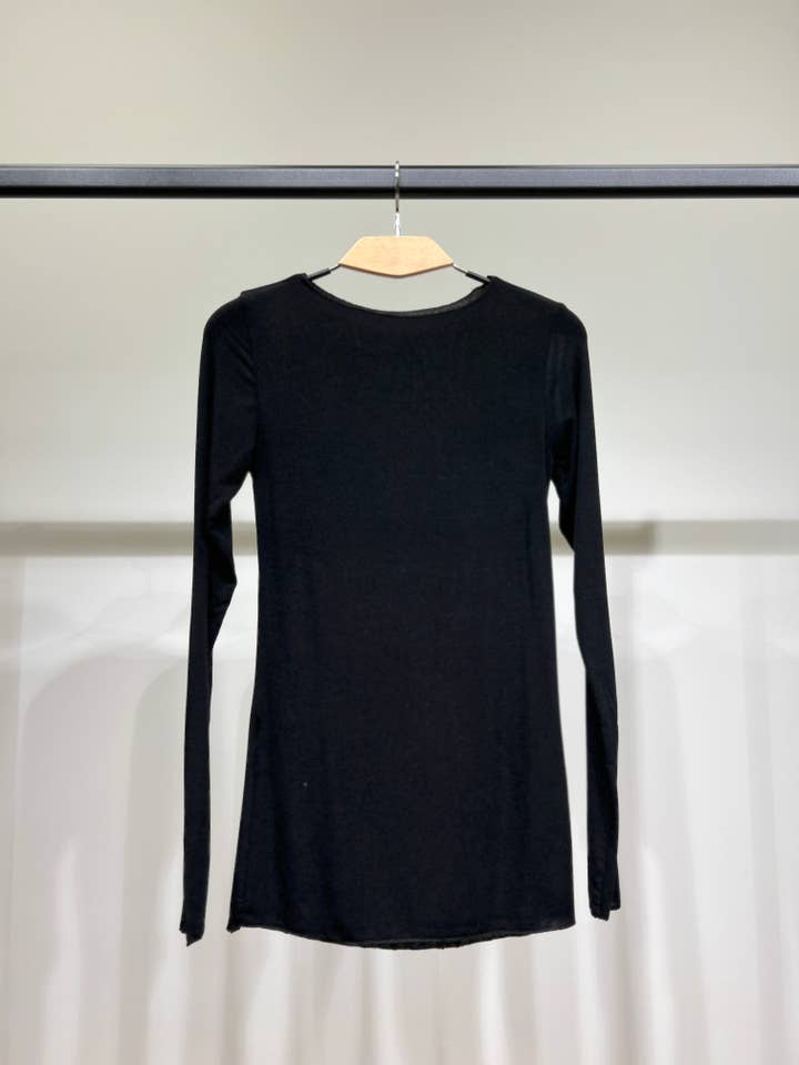 L'Emotion - Wholesale T-Shirt - Women's - Lightweight Long Sleeve Round Neck T-Shirt 15% Cashmere2