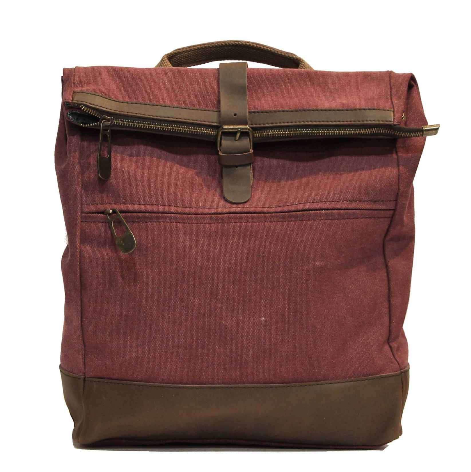 ZEDE PARIS - Vente Sac à dos – unisexe - ECOLE MILITAIRE - Sac à dos en toile et cuir0