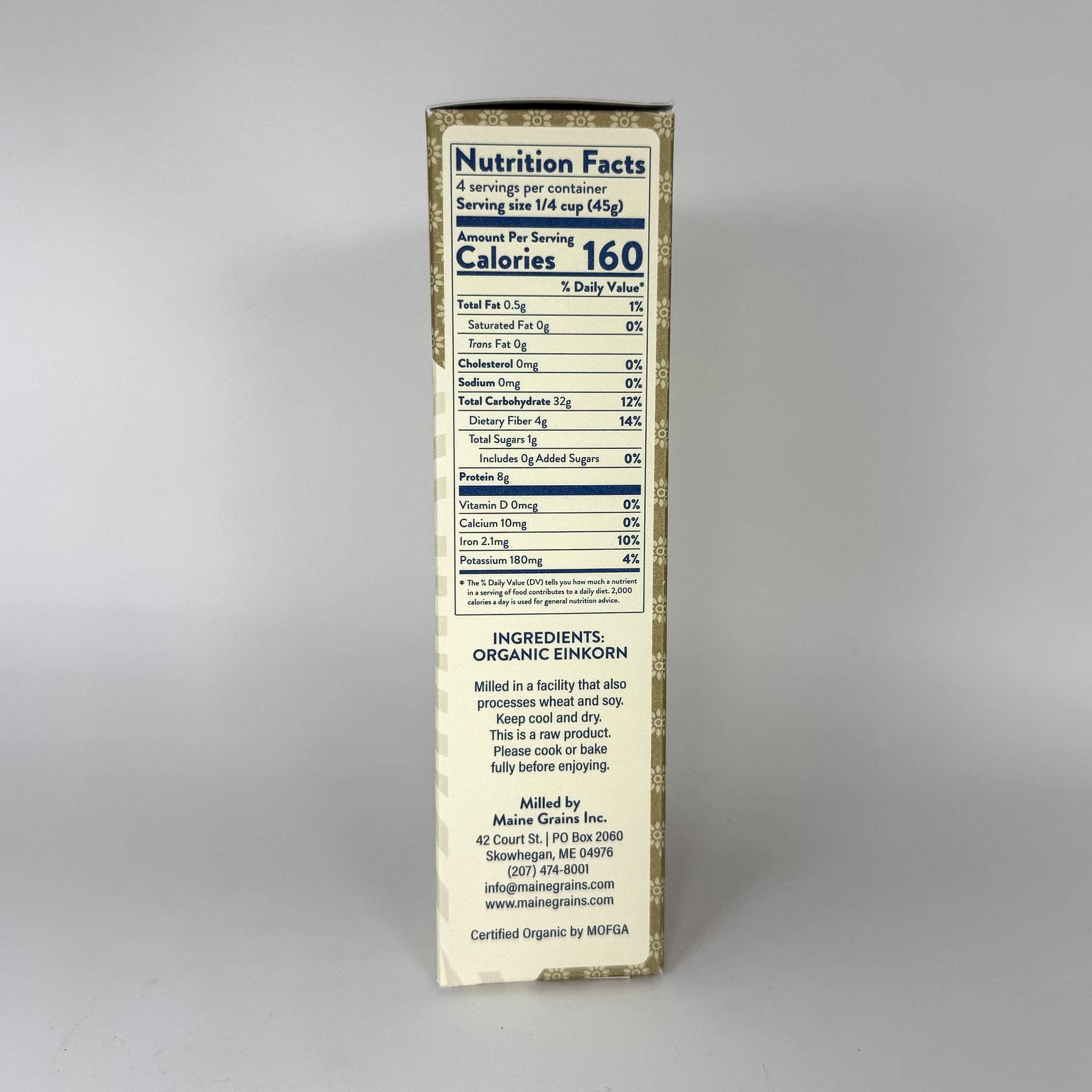 Maine Grains - Wholesale Whole Grains - Organic Einkorn Farro / Case of 63