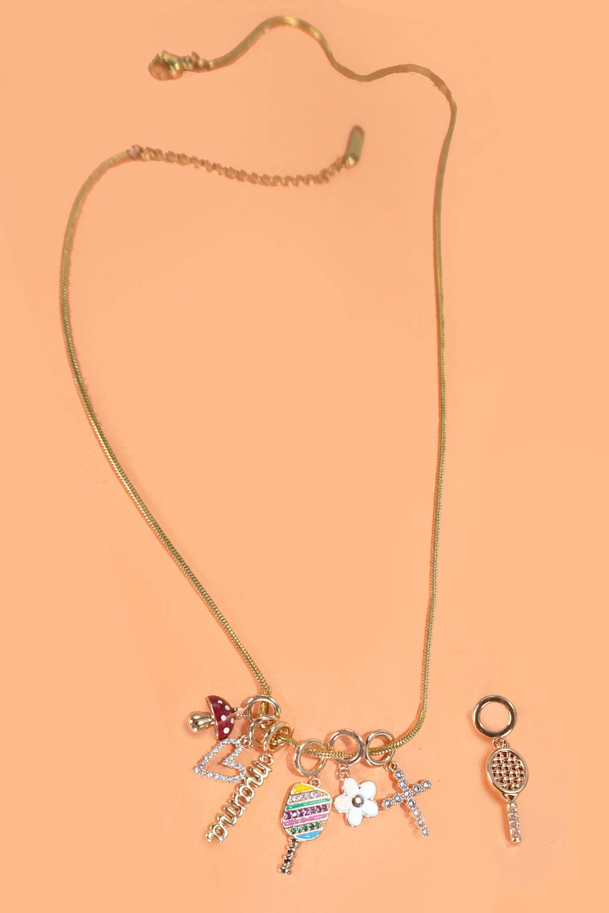 JOSSLYN by wall to wall – Großhandel Individueller Charm/Anhänger – CLUSTER-ANHÄNGER — ANHÄNGER AUS TITANSTAHL ODER MESSING | 40CM10016