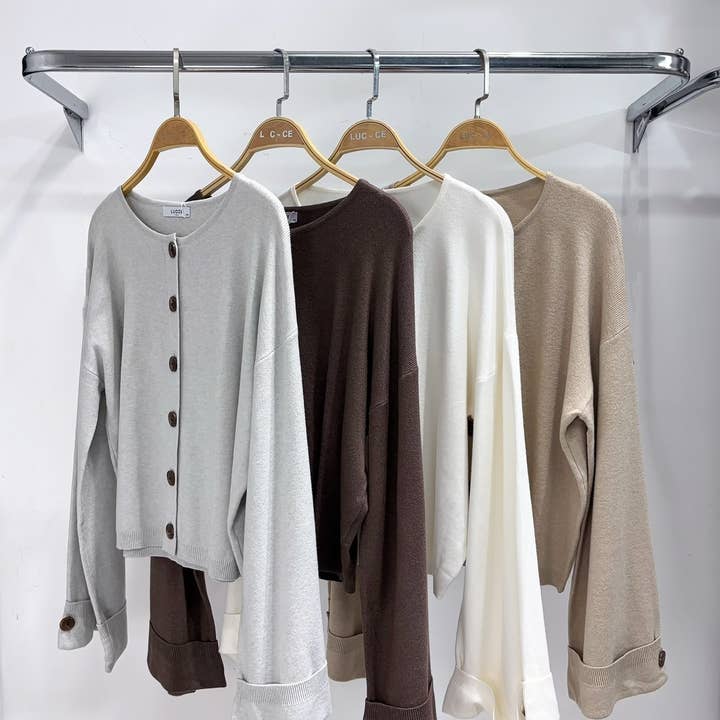 Oversized Cardigan - CA5047 for wholesale by LUCCE