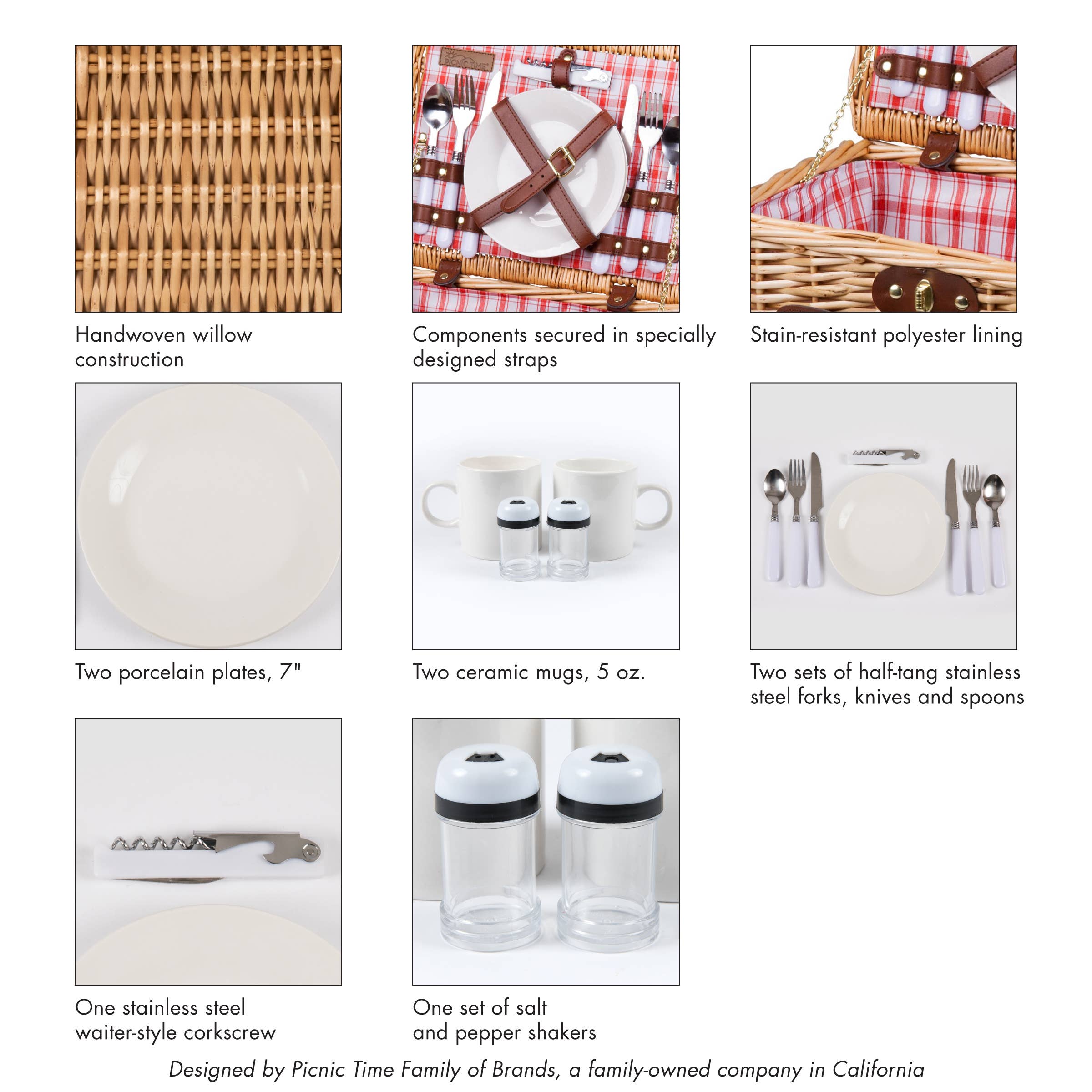 Picnic Time Family of Brands - Wholesale Picnic Basket - Catalina Picnic Basket8