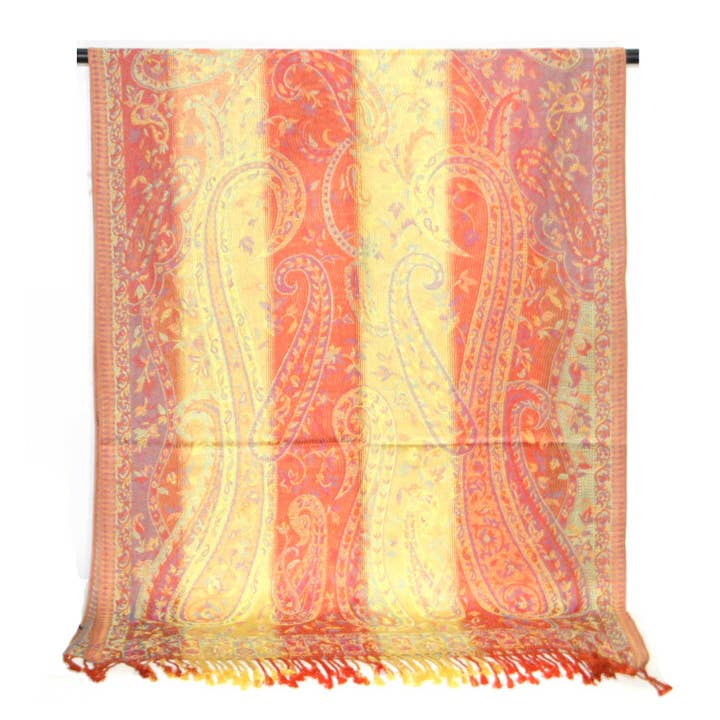 SERENITA - Wholesale Scarf - Women's - Pashmina Scarf Rainbow Color Reversible Shawl Wraps5