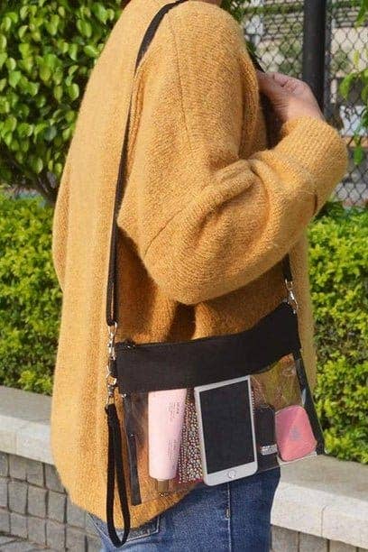 MiMi Wholesale - Vente Sac à bandoulière – femme - Sac à bandoulière/pochette transparent Game Day AD200T4