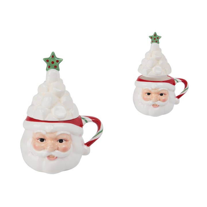 Streusel-Weihnachtsmann-Tasse mit Deckel für den Großhandel von December Diamonds