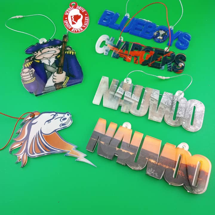 CUSTOM CUT Acrylic Ornaments and Souvenirs for wholesale by Laser Focused Promotions