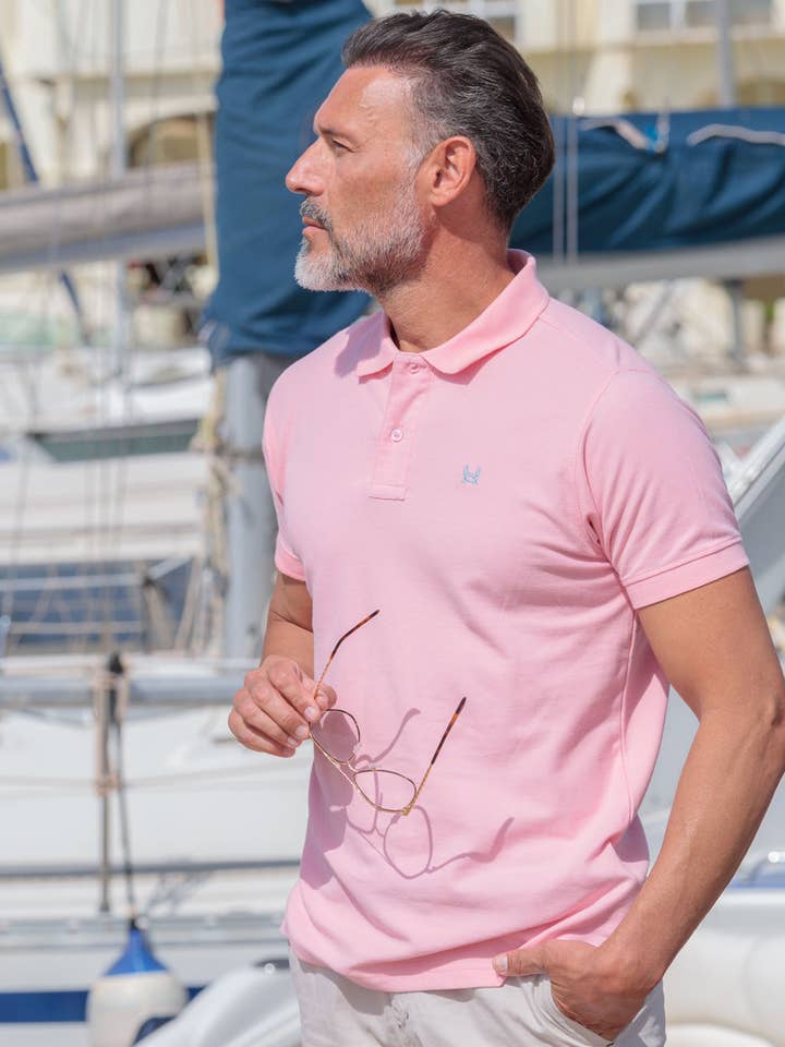 Custi Mikelo - Vente Polo – homme - Polo Basic Rose